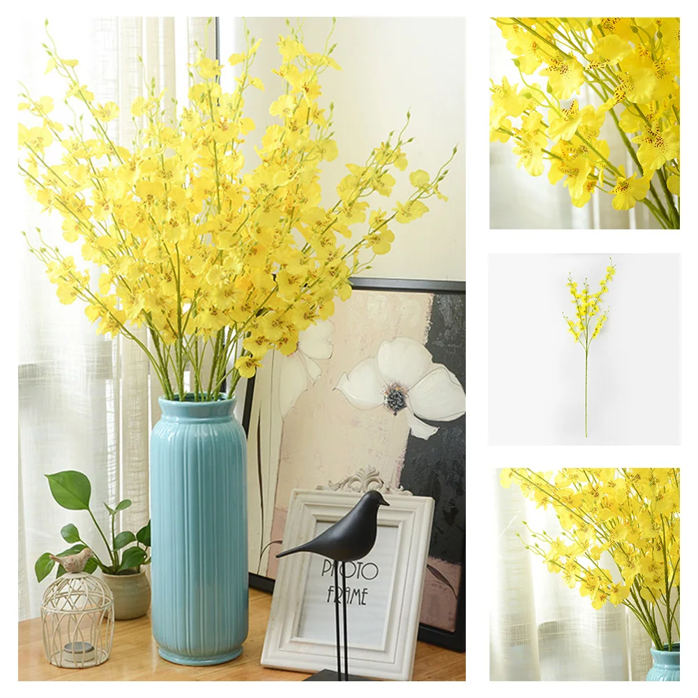 10pcs/lot Artificial Flowers Orchid Fake Flower Yellow Wedding Decoration 90cm Silk Flores Living Room Home Decor Party Supplies
10pcs/lot Artificial Flowers Orchid Fake Flower Yellow Wedding Decoration 90cm Silk Flores Living Room Home Decor Party Supplies