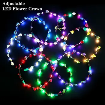 8PCS Glittering Flower Headband Glowing Garland LED Light Up Flower Crown Floral Headpiece For Tourist Scenic Photography
8PCS Glittering Flower Headband Glowing Garland LED Light Up Flower Crown Floral Headpiece For Tourist Scenic Photography