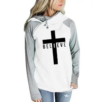 2019 New Fashion Believe Print Tops Hoodies Sweatshirt Femmes Women Casual Cotton Print Clothings Buckle Plus Size
2019 New Fashion Believe Print Tops Hoodies Sweatshirt Femmes Women Casual Cotton Print Clothings Buckle Plus Size