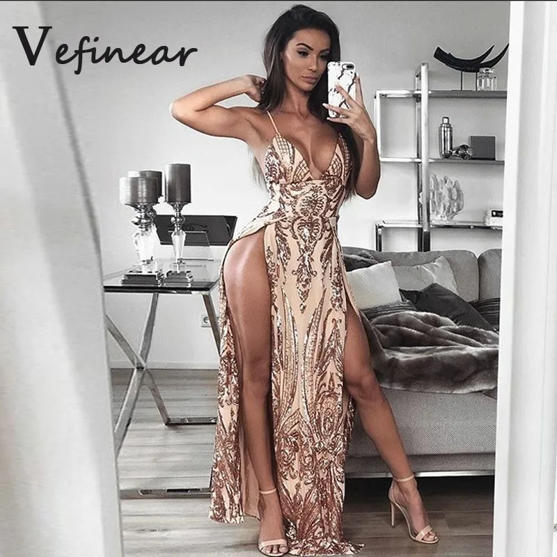 New Arrival Split Sexy Dresses Women V Neck Backless Sequin Dress Party Sleeveless Red Long Maxi Dresses Clothes
New Arrival Split Sexy Dresses Women V Neck Backless Sequin Dress Party Sleeveless Red Long Maxi Dresses Clothes