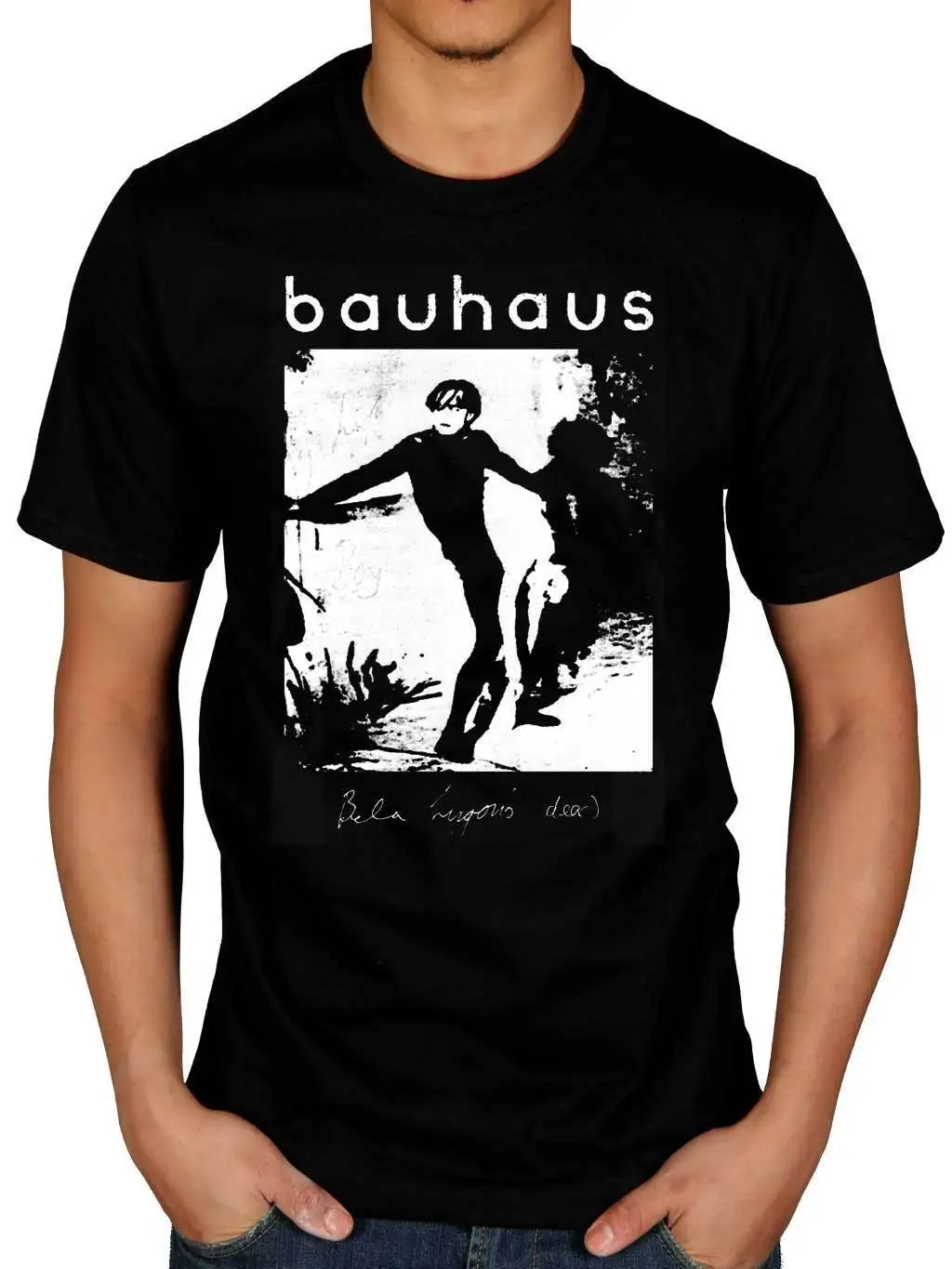 Official Bauhaus Bela Lugosis Dead T-Shirt Gargoyle Music Rock Skys Gone Out Men'S High Quality Tops Tee Hipster T Shirt
