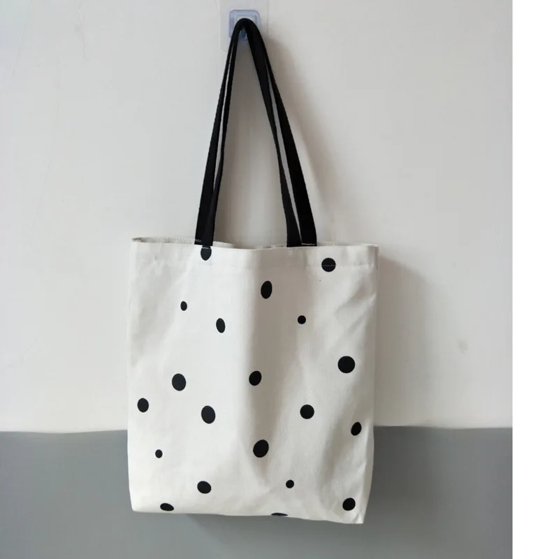 Women Casual Canvas Shopping Bags Wave Point White Foldable Cotton Fabric Bag Female Tote Shoulder Bag Reusable Eco Shopper Bag
Women Casual Canvas Shopping Bags Wave Point White Foldable Cotton Fabric Bag Female Tote Shoulder Bag Reusable Eco Shopper Bag