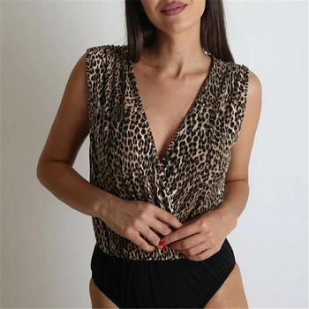 Summer Bodysuit Women Leopard Print Bodysuit Sleeveless V Neck Jumpsuit Elegant Jumpsuit Streetwear Leotard Tops Ladies Rompers
Summer Bodysuit Women Leopard Print Bodysuit Sleeveless V Neck Jumpsuit Elegant Jumpsuit Streetwear Leotard Tops Ladies Rompers