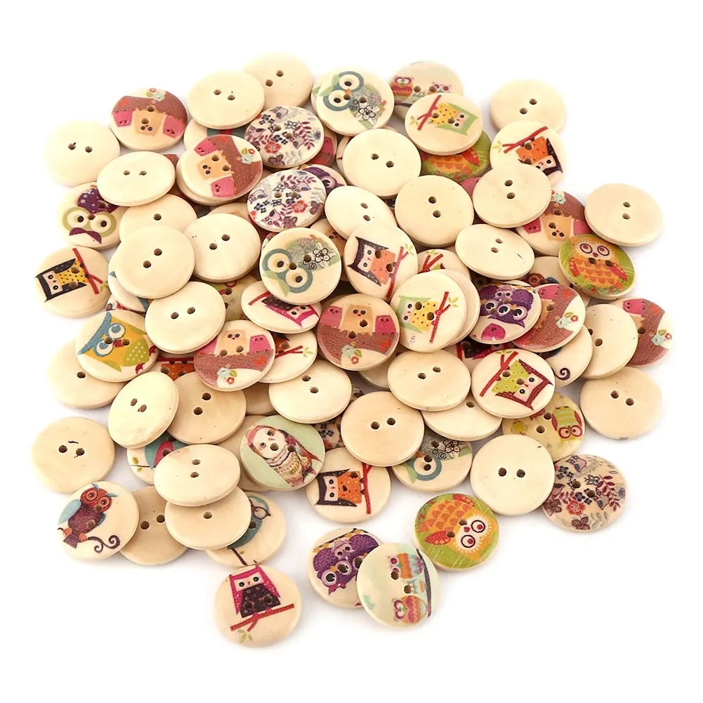 100pcs/Set Various Owl Pattern Wood Buttons 2 Holes Sewing Accessory 20mm for Craft Making Big Sale
100pcs/Set Various Owl Pattern Wood Buttons 2 Holes Sewing Accessory 20mm for Craft Making Big Sale