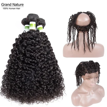 Brazilian hair Weaves Bundle afro kinky curly with 360 lace frontal closure Preplucked Remy human Hair extensions 4pcs/lot
Brazilian hair Weaves Bundle afro kinky curly with 360 lace frontal closure Preplucked Remy human Hair extensions 4pcs/lot