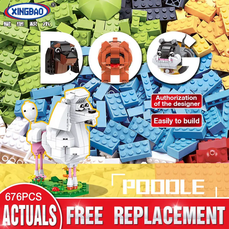 Xingbao 18003 Genuine 620Pcs Cute Puppy Four Puppys in One Set Model LP Building Blocks Bricks Funny Toys For Kids New Gifts
Xingbao 18003 Genuine 620Pcs Cute Puppy Four Puppys in One Set Model LP Building Blocks Bricks Funny Toys For Kids New Gifts