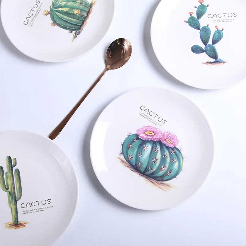 Ceramic Dessert Dish Nordic Cactus Dish Creative Salad Plate Household Tableware Dishes and Plates Sets Bone China Dinnerware
Ceramic Dessert Dish Nordic Cactus Dish Creative Salad Plate Household Tableware Dishes and Plates Sets Bone China Dinnerware