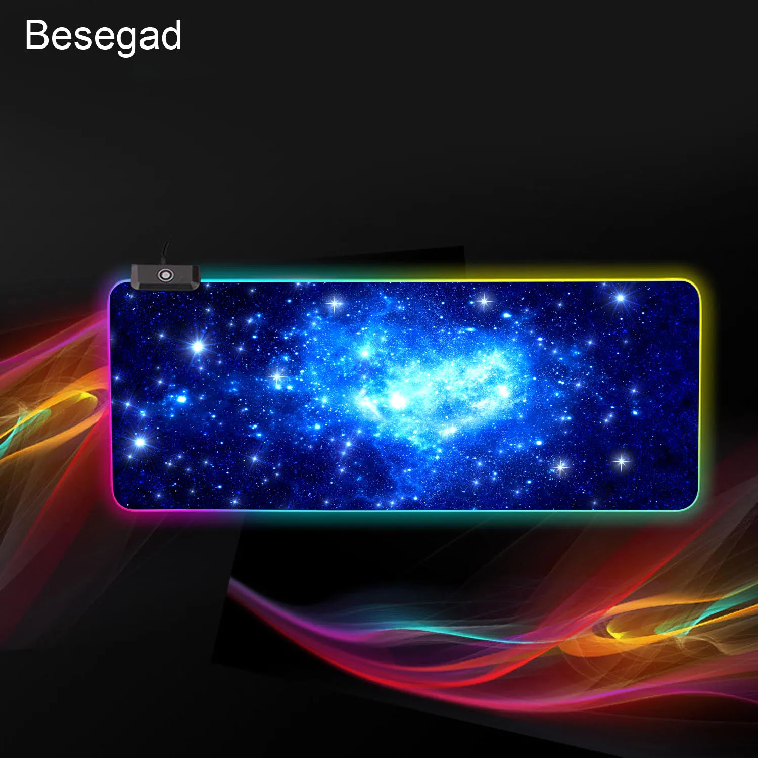Besegad Large Gaming LED RGB Mouse Pad USB Wired Colorful Lighting Gaming Mousepad Mice Mat for Overwatch Lol CSGO Dota Game
Besegad Large Gaming LED RGB Mouse Pad USB Wired Colorful Lighting Gaming Mousepad Mice Mat for Overwatch Lol CSGO Dota Game