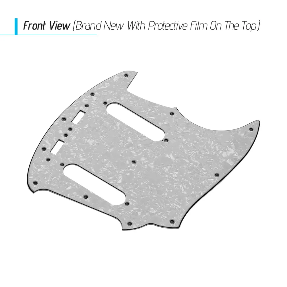 3 Ply PVC Electric Guitar Pickguard with 2 Single Coil Pickup Hole for Mustang MG69 Guitar Replacement Part White Pearl
3 Ply PVC Electric Guitar Pickguard with 2 Single Coil Pickup Hole for Mustang MG69 Guitar Replacement Part White Pearl
