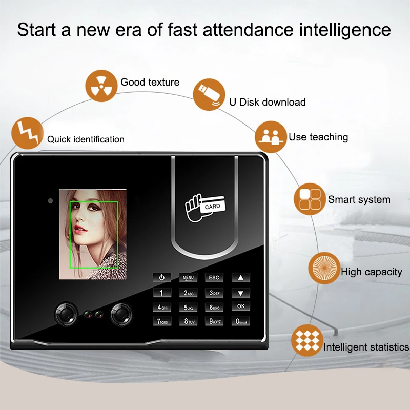 Face Facial Recognition Access Control Time Attendance System RFID Card TCP/IP USB Clock Employee Device Attendance Machine
Face Facial Recognition Access Control Time Attendance System RFID Card TCP/IP USB Clock Employee Device Attendance Machine