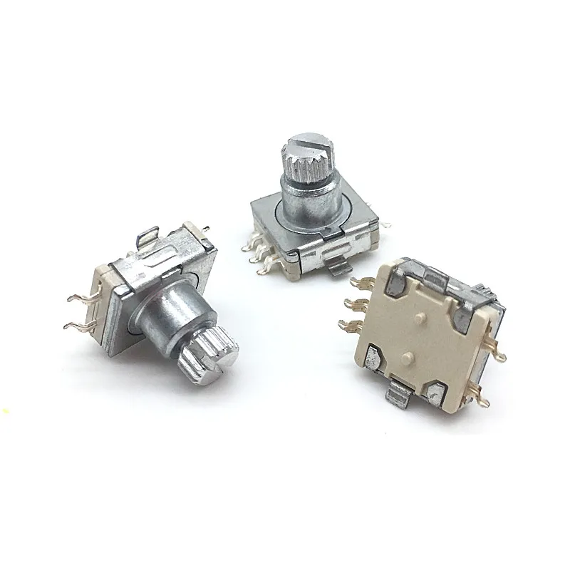 5pcs/lot EC11 Rotary Encoder Code Switch With Push Button Switch 30 Position SMD 5pin Handle Length 9mm
5pcs/lot EC11 Rotary Encoder Code Switch With Push Button Switch 30 Position SMD 5pin Handle Length 9mm