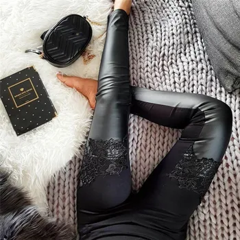 Womens High Waist Stretch Lace Pants Elegant Pu Leather Pencil Pants Ladies trousers Party Club pantalon femme Streetwear
Womens High Waist Stretch Lace Pants Elegant Pu Leather Pencil Pants Ladies trousers Party Club pantalon femme Streetwear