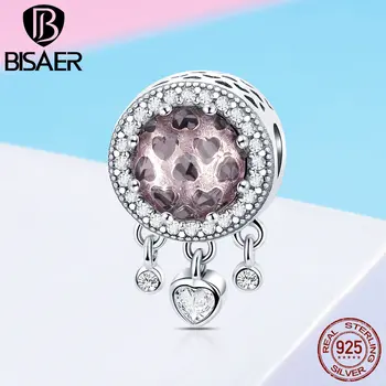 BISAER 925 Sterling Silver Dangle Heart Radiant CZ Beads Charms fit Women Charm Bracelets Beads Silver 925 Jewelry Making ECC998
BISAER 925 Sterling Silver Dangle Heart Radiant CZ Beads Charms fit Women Charm Bracelets Beads Silver 925 Jewelry Making ECC998