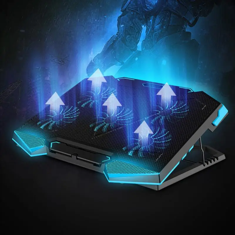 laptop cooler cooling pad with Silence 5pcs LED Fans USB 2.0 Adjustable Notebook Holder for macbook air/pro 12"13"14"15.6"17.3
laptop cooler cooling pad with Silence 5pcs LED Fans USB 2.0 Adjustable Notebook Holder for macbook air/pro 12"13"14"15.6"17.3