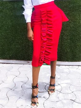 Women Tight Pencil Skirt High Waist Slim Ruffle Modest Package Hip Party Night Classy Saias Jupe Falads Elegant Office Work Wear
Women Tight Pencil Skirt High Waist Slim Ruffle Modest Package Hip Party Night Classy Saias Jupe Falads Elegant Office Work Wear