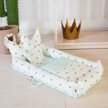 Baby Cot Pillow Quilt Three-piece Suit Portable Crib Cradle Children's Room Decoration Newborn Gift With Bumper Mattress
Baby Cot Pillow Quilt Three-piece Suit Portable Crib Cradle Children's Room Decoration Newborn Gift With Bumper Mattress