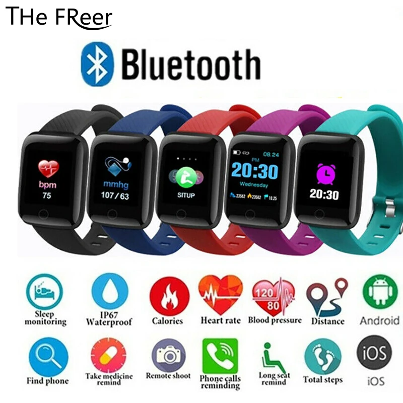 Smart Watch for Men Women child kids Clock ID116 Smart Wearable Device Sport Fitness Activity Tracker Heart Rate Wristwatch
Smart Watch for Men Women child kids Clock ID116 Smart Wearable Device Sport Fitness Activity Tracker Heart Rate Wristwatch