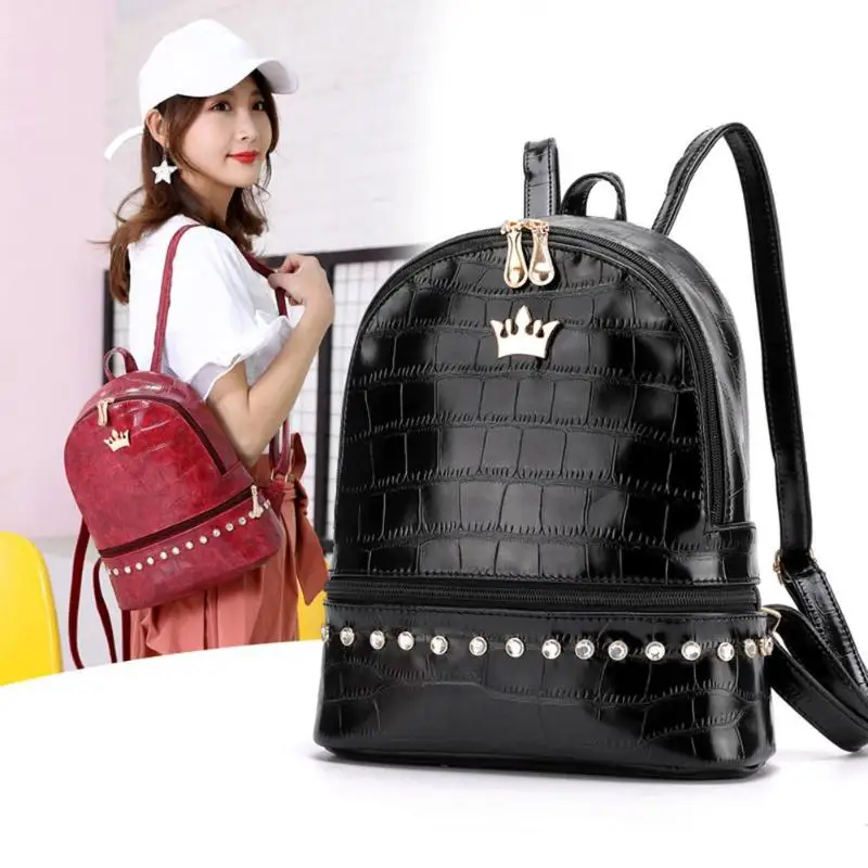 Mini Women Backpack PU Leather Soft Touch Function Diamonds Rhinestone for Teenager Girls Travel School Waterproof Bag
Mini Women Backpack PU Leather Soft Touch Function Diamonds Rhinestone for Teenager Girls Travel School Waterproof Bag