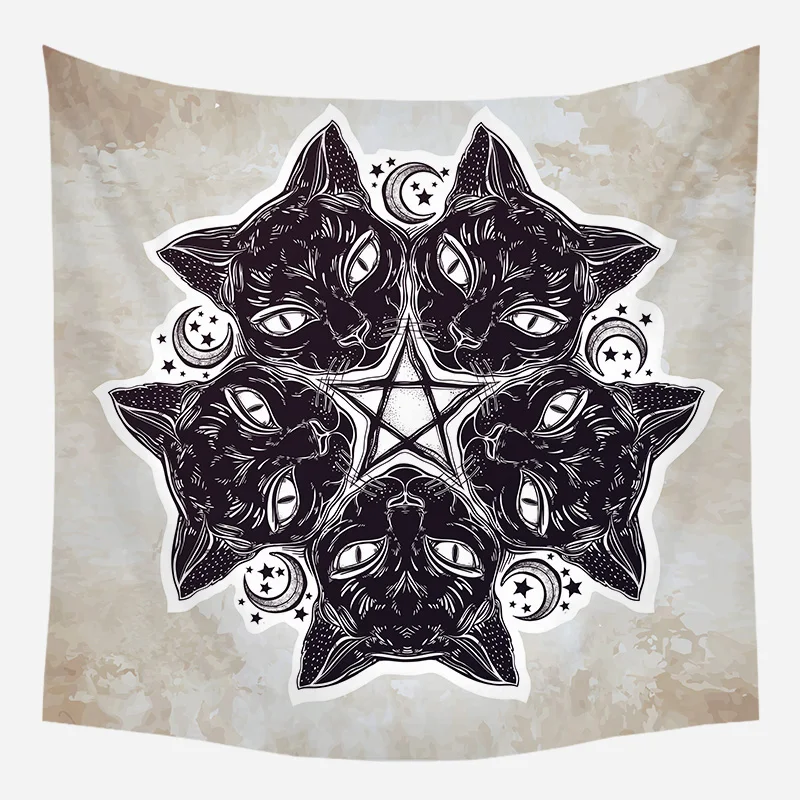Loartee Mysterious Black Cat Astrology Pattern Tapestry Witchcraft Mandala Print Picture Cloth Wall Hanging Decoration
Loartee Mysterious Black Cat Astrology Pattern Tapestry Witchcraft Mandala Print Picture Cloth Wall Hanging Decoration