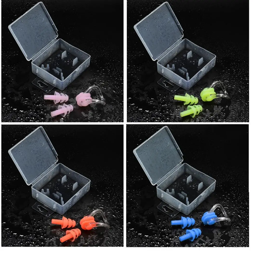 Unisex Durable Practical Portable Soft Earplugs Nose Clip Set Swimming Accessories Outdoor Sports,
Unisex Durable Practical Portable Soft Earplugs Nose Clip Set Swimming Accessories Outdoor Sports,