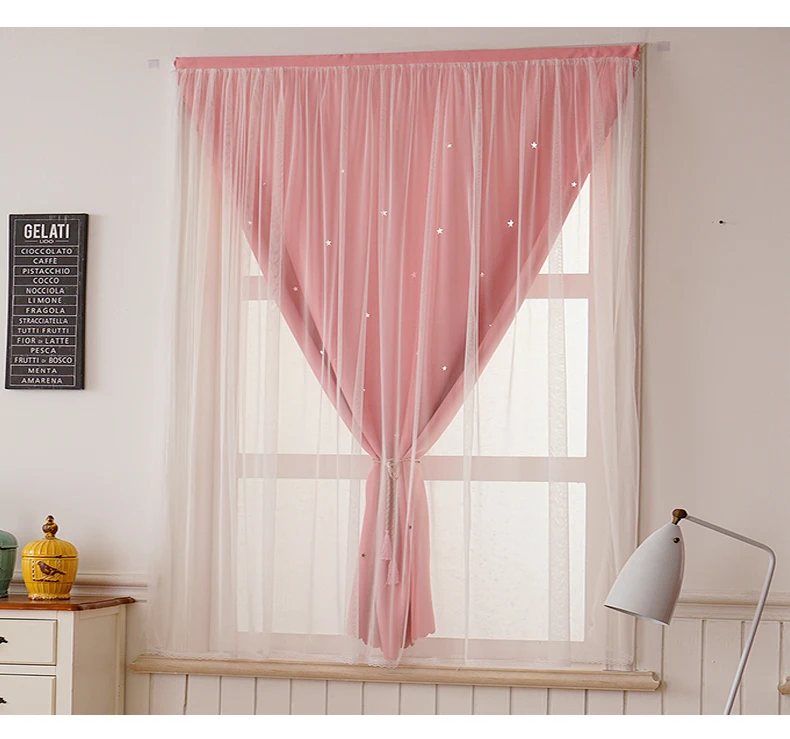 Hollowed Out Star Shading Window Blackout Curtain Drapes Purdah for Living Room Princess Children Room Baby Kid's Room Curtain 
Hollowed Out Star Shading Window Blackout Curtain Drapes Purdah for Living Room Princess Children Room Baby Kid's Room Curtain