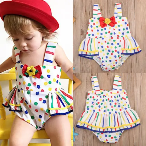 2019 Brand New Newborn Infant Baby Girls Polka Dot Colorful Ruffled Jumpsuit Outfit Ruffled Clothes Sleeveless Sunsuit
2019 Brand New Newborn Infant Baby Girls Polka Dot Colorful Ruffled Jumpsuit Outfit Ruffled Clothes Sleeveless Sunsuit