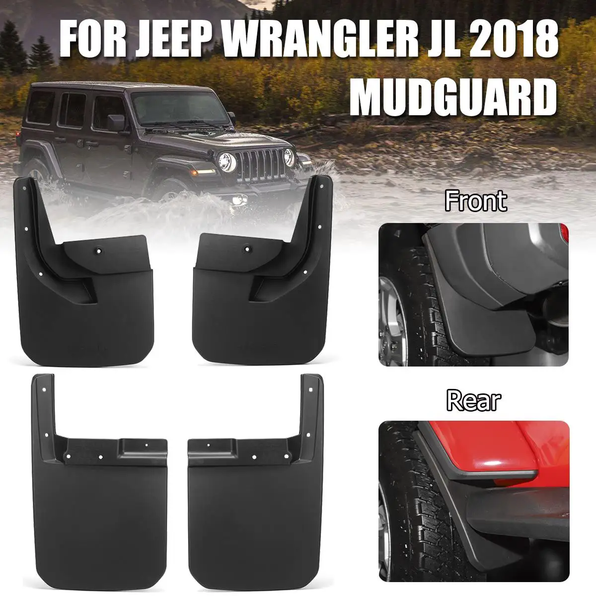 Mud Flaps for Jeep for Wrangler JL 2018 Mudguards Splash Guards for Fender Mud Flap Car Accessories
Mud Flaps for Jeep for Wrangler JL 2018 Mudguards Splash Guards for Fender Mud Flap Car Accessories