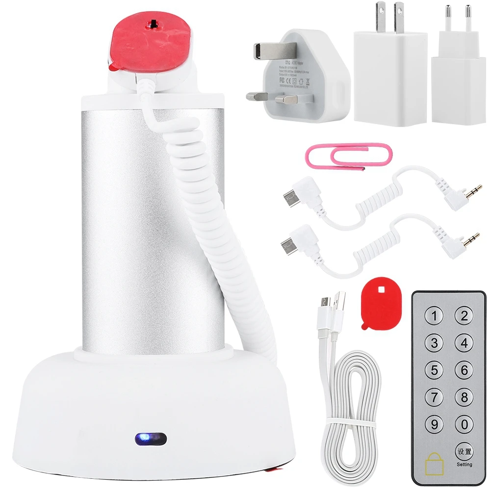 90 Degrees angle High Cell Phone Anti-theft Display Stand with Security Alarm and Charging Function 110-240V
90 Degrees angle High Cell Phone Anti-theft Display Stand with Security Alarm and Charging Function 110-240V