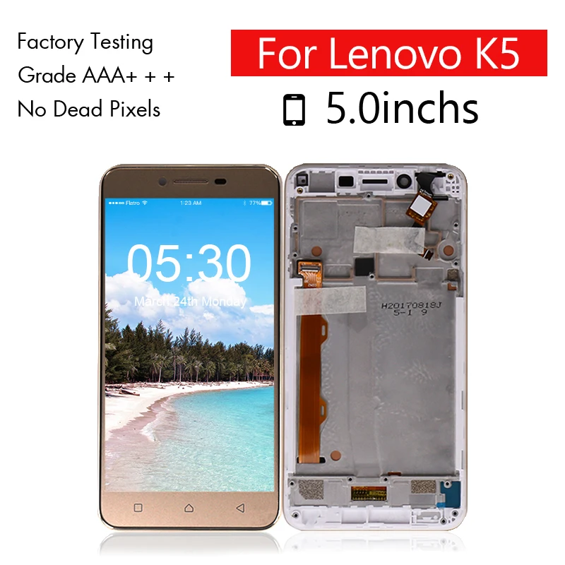Оригинал для Lenovo Vibe K5 A6020 LCD сенсорный экран дигитайзер + рамка в сборе дисплей