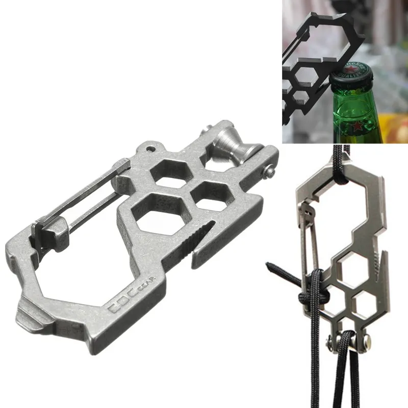 Stainless Steel climb parabiner carabiner multipurpose survive hike outdoor camp hang mountain paracord buckle multi tool 
Stainless Steel climb parabiner carabiner multipurpose survive hike outdoor camp hang mountain paracord buckle multi tool