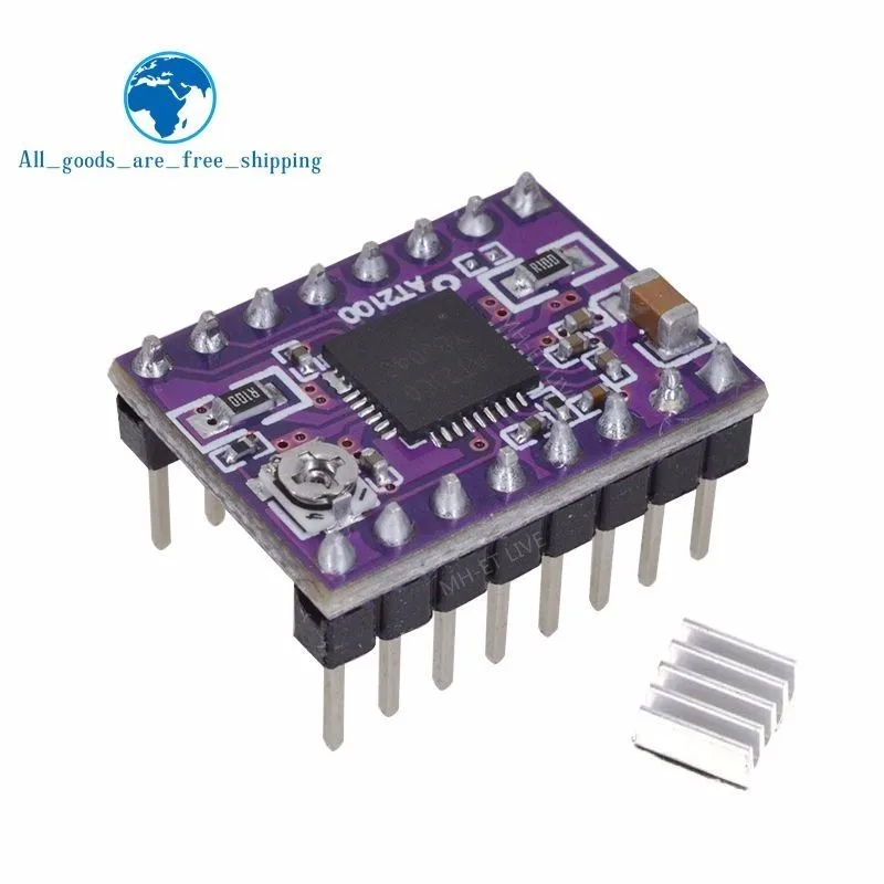 AT2100 Stepstick Stepper Motor Driver Module instead TMC2100 TMC2208 With Heat Sink Super Silent For 3D Printing Motherboard
AT2100 Stepstick Stepper Motor Driver Module instead TMC2100 TMC2208 With Heat Sink Super Silent For 3D Printing Motherboard