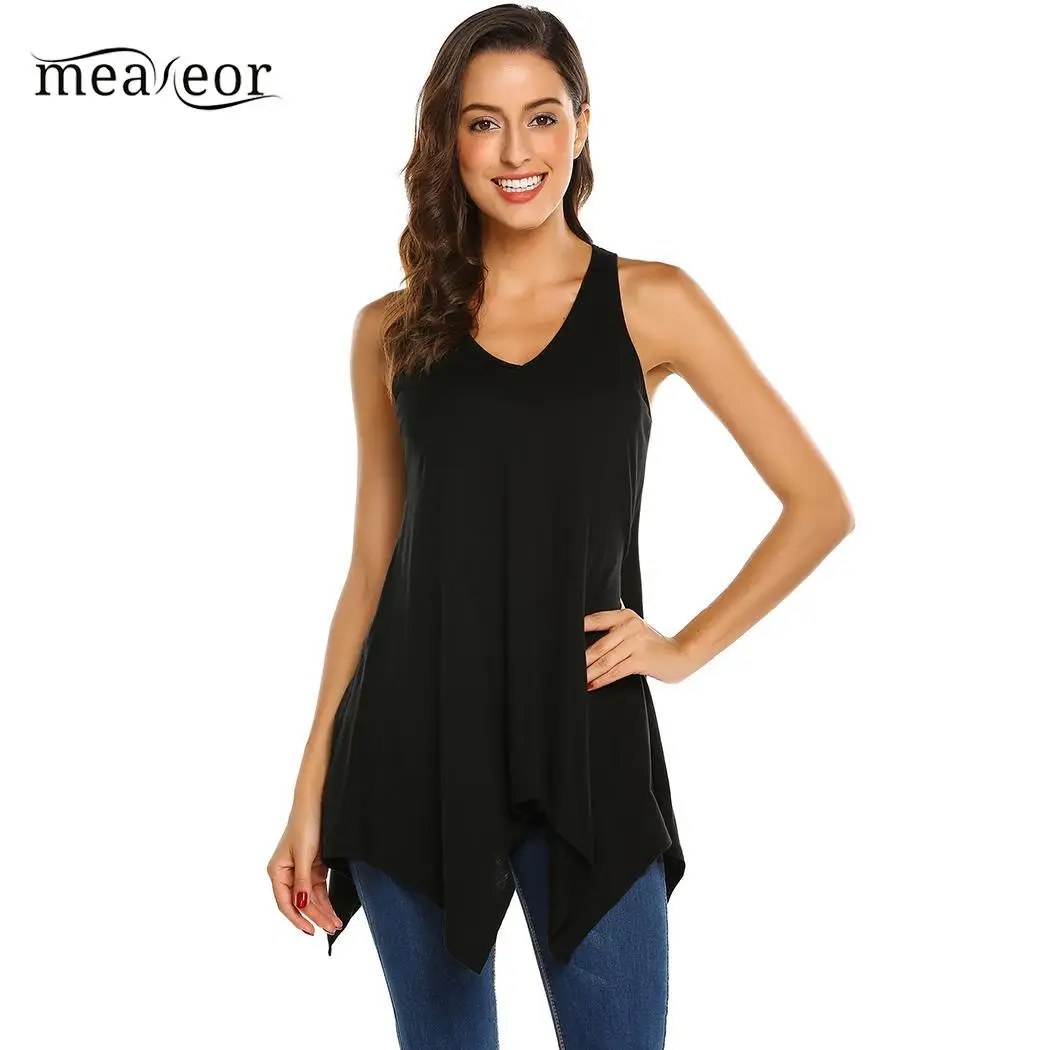 Meaneor Women Tank Tops Summer Casual V-Neck Sleeveless Asymmetrical Hem Solid Homewear Loose Vest Feminino Camis
Meaneor Women Tank Tops Summer Casual V-Neck Sleeveless Asymmetrical Hem Solid Homewear Loose Vest Feminino Camis
