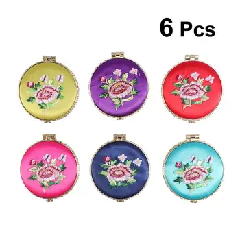 6 Pcs Mini Makeup Mirror Floral Printed Hand Held Fold Mirror Creative Retro Brocade Beauty Tools for Women (Random Style)
6 Pcs Mini Makeup Mirror Floral Printed Hand Held Fold Mirror Creative Retro Brocade Beauty Tools for Women (Random Style)