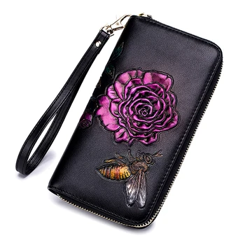 Rose Bee Print Women Long Purses Cow Leather Wallets Female Coin Purse Lady Phone Card Holder Clutch Wallet Woman Passport Cover
Rose Bee Print Women Long Purses Cow Leather Wallets Female Coin Purse Lady Phone Card Holder Clutch Wallet Woman Passport Cover