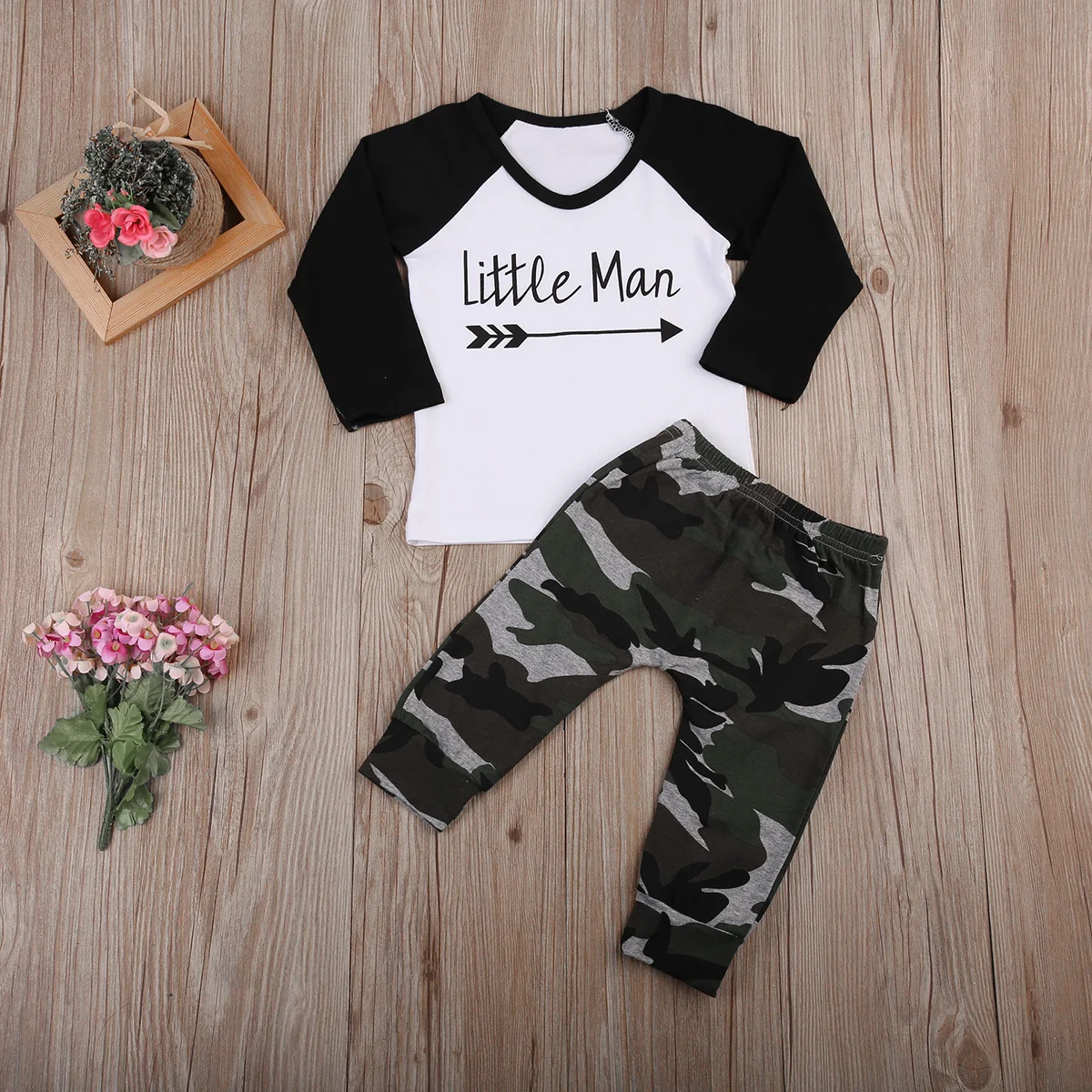 Camouflage Baby Boy Clothes Long Sleeve Letter Print T-shirt Top+Long Pants Outfits Newborn Clothes 2Pcs Infant Clothing
Camouflage Baby Boy Clothes Long Sleeve Letter Print T-shirt Top+Long Pants Outfits Newborn Clothes 2Pcs Infant Clothing