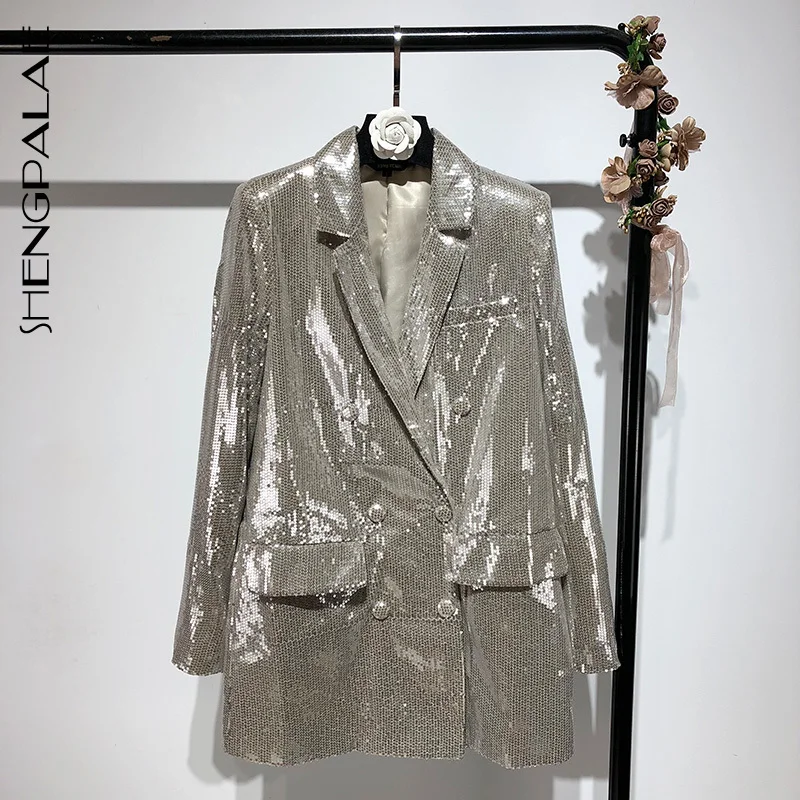 SHENGPALAE 2019 New Arrival Women Fashion Blingbling Temperament Long Sleeve Coat Suit Female Double Breasted Jacket HD496
SHENGPALAE 2019 New Arrival Women Fashion Blingbling Temperament Long Sleeve Coat Suit Female Double Breasted Jacket HD496