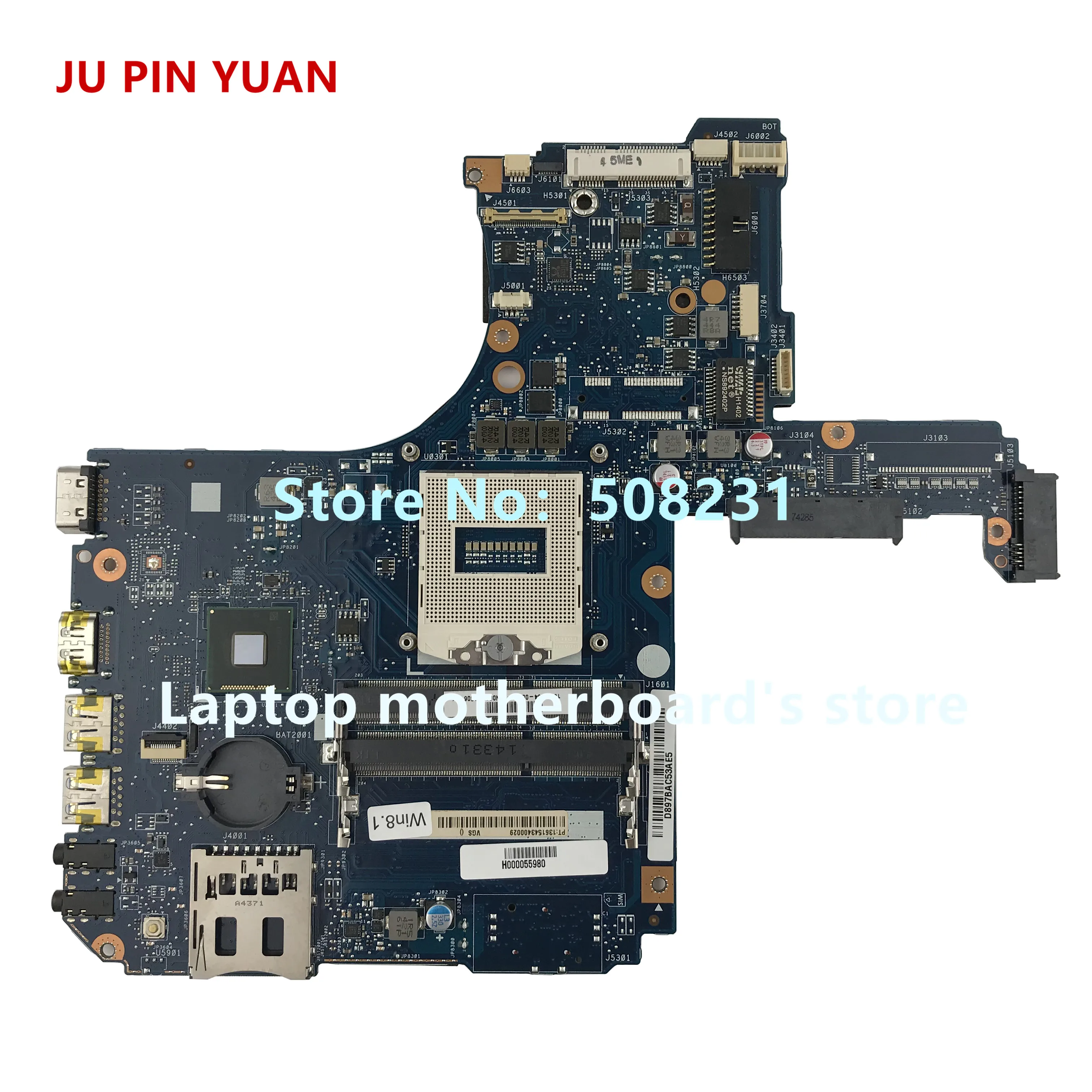 

JU PIN YUAN H000055980 mainboard For Toshiba Satellite S50 S55T S55 S55-A S55-A5188 laptop motherboard socket PGA 947 HM86