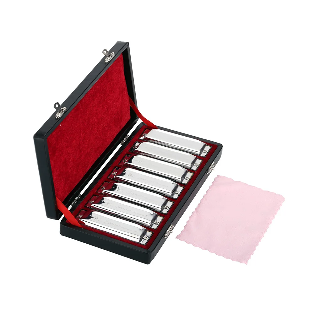 SWAN 10 Hols Harmonica Harp Blues Harmonica Diatonic 7 Piece (A-G) W/ Harmonica Set Exquisite Box + Wipes
SWAN 10 Hols Harmonica Harp Blues Harmonica Diatonic 7 Piece (A-G) W/ Harmonica Set Exquisite Box + Wipes