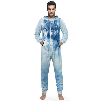 Autumn Hooded Jumpsuits Men Snow Wolf Print Long Sleeve Overalls Pajamas Body Pajamas Warmer Winter Jumpsuit
Autumn Hooded Jumpsuits Men Snow Wolf Print Long Sleeve Overalls Pajamas Body Pajamas Warmer Winter Jumpsuit