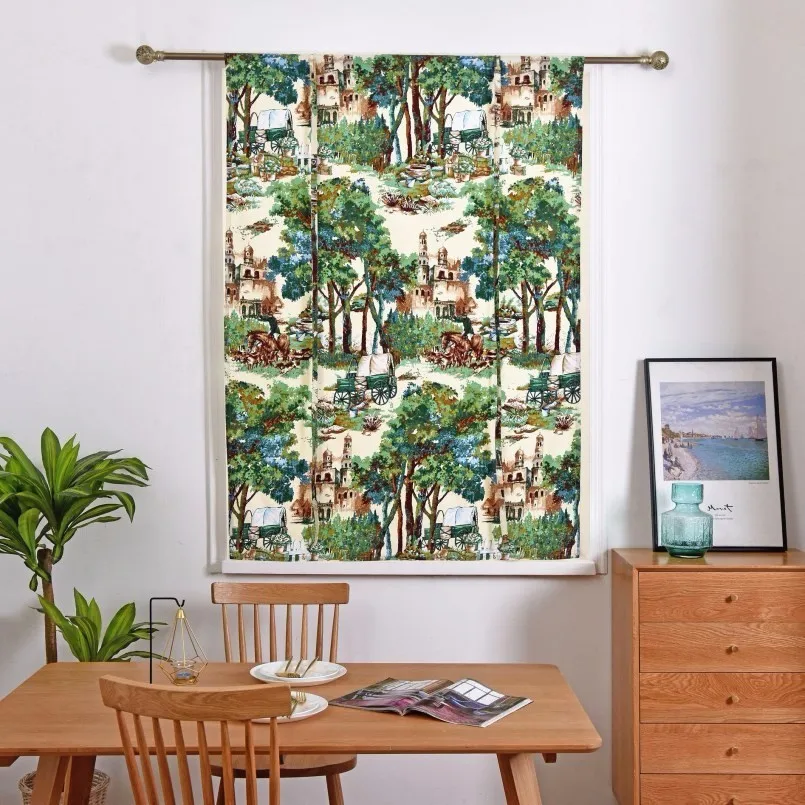 New 46x63 Inches Waterproof Curtains Carriage Tree Printing Curtain Lifting Cotton Linen Punching Window Curtains For Bedroom
New 46x63 Inches Waterproof Curtains Carriage Tree Printing Curtain Lifting Cotton Linen Punching Window Curtains For Bedroom