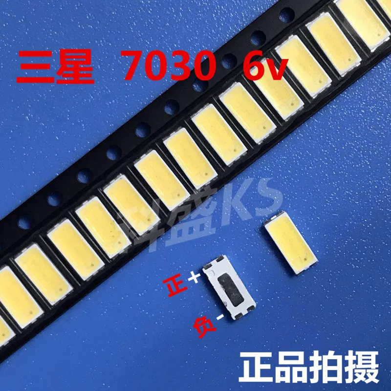 100Pcs 7030 SMD Lamp Beads 80mA Specially for Samsung TCL LED TV Backlight Strip