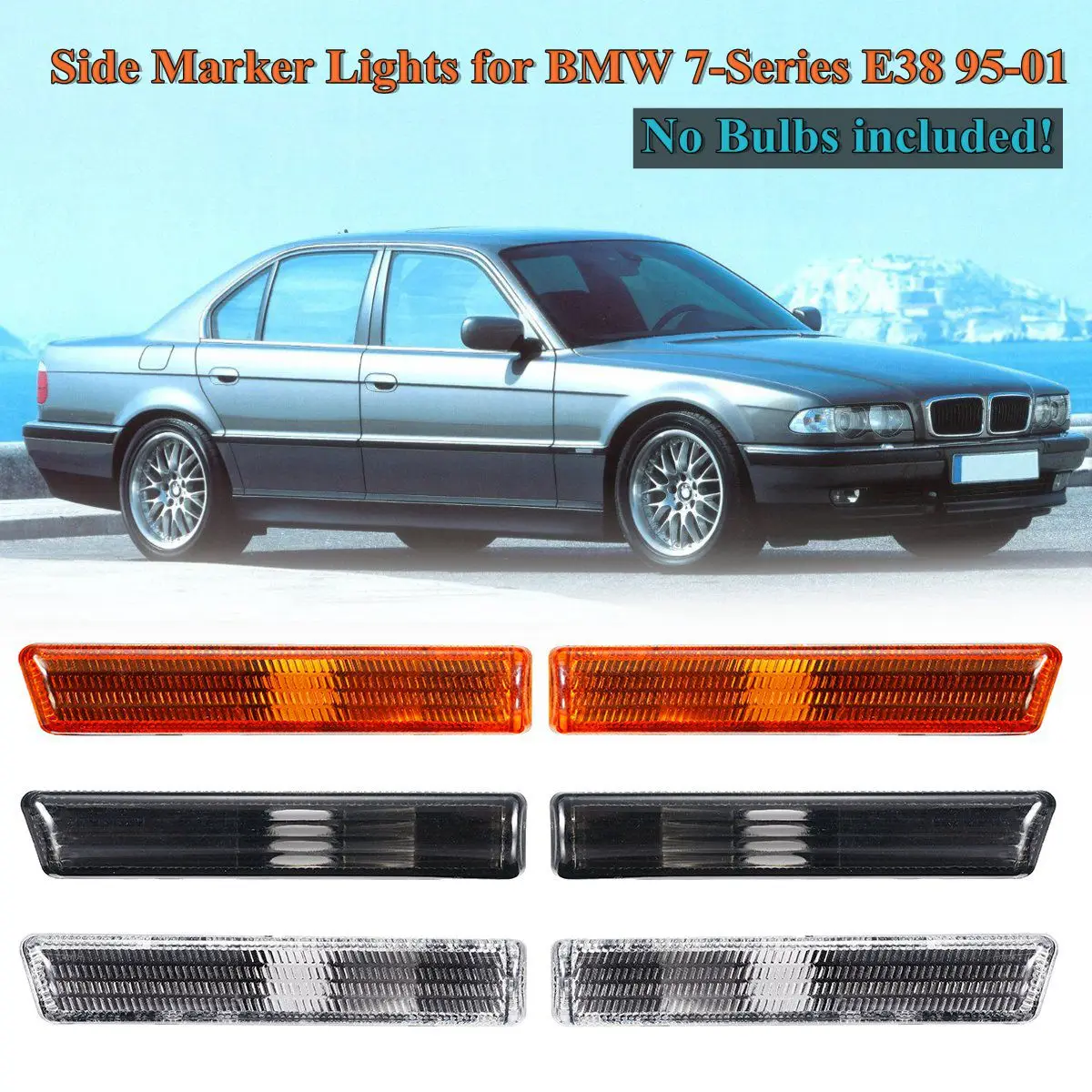 1 Pair Front Bumper Not Bulb Side Lights Turn Signal Front marker light lens lamp for BMW E38 1995-1997 1998-2000 2001 7-SERIES
1 Pair Front Bumper Not Bulb Side Lights Turn Signal Front marker light lens lamp for BMW E38 1995-1997 1998-2000 2001 7-SERIES