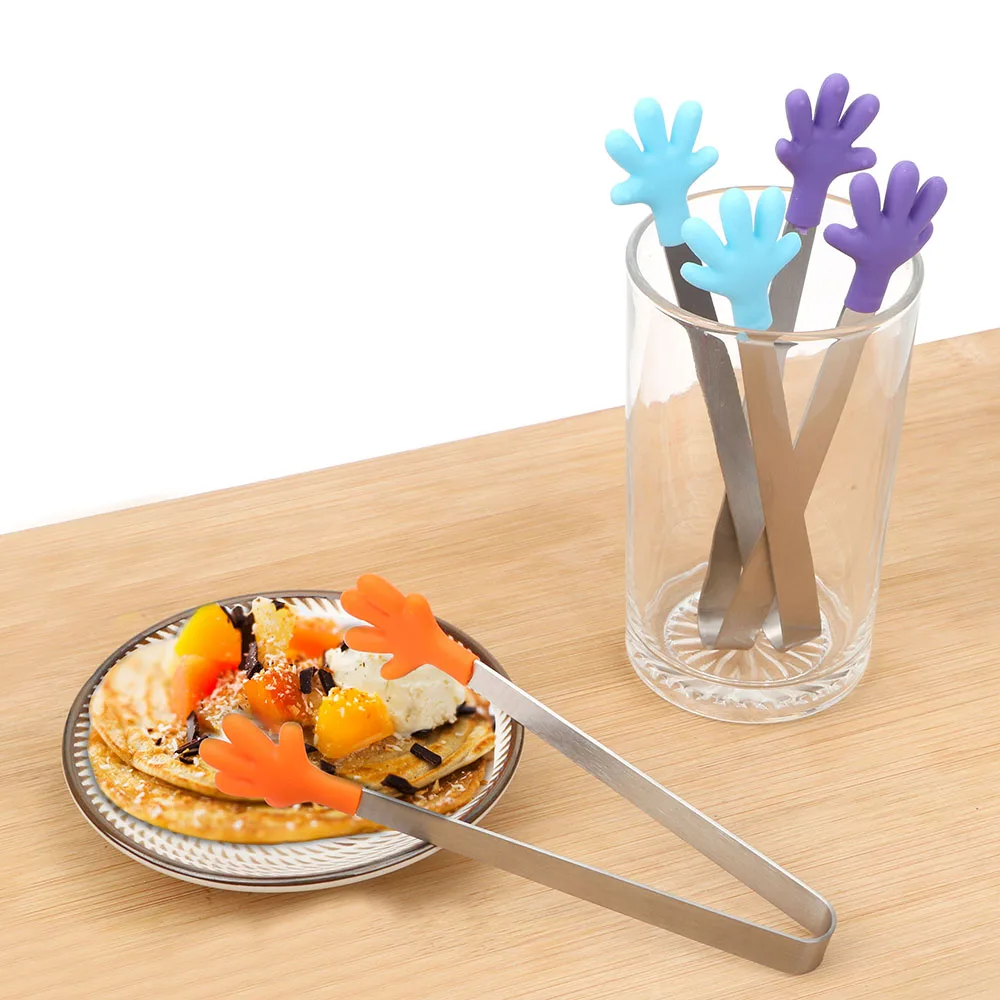 Stainless Steel Mini Hand Shape Silicone Food Clip Kitchen Cooking Tools Salad Handle Utensil Serving BBQ Tongs
Stainless Steel Mini Hand Shape Silicone Food Clip Kitchen Cooking Tools Salad Handle Utensil Serving BBQ Tongs