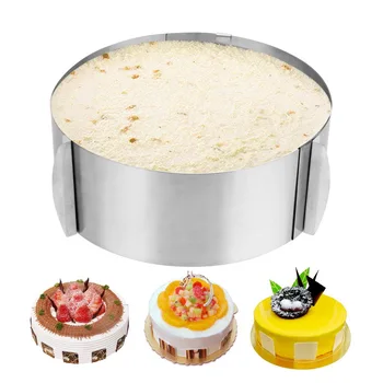 Mousse Ring Cake Mould Baking Mold Bakeware Baking Cake Molds Tools 16-30cm Retractable Size Adjustable Circle
Mousse Ring Cake Mould Baking Mold Bakeware Baking Cake Molds Tools 16-30cm Retractable Size Adjustable Circle