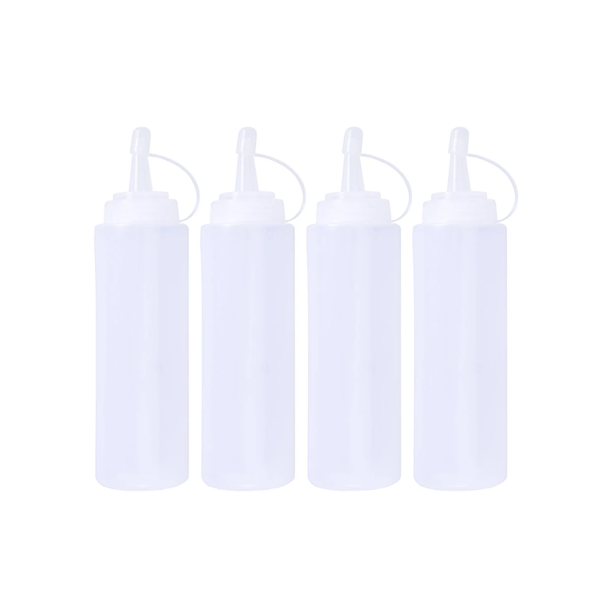 4 шт. Squeeze Бутылки 200ml 8oz Пластик диспенсеры для бутылки специй соуса бара Кухня