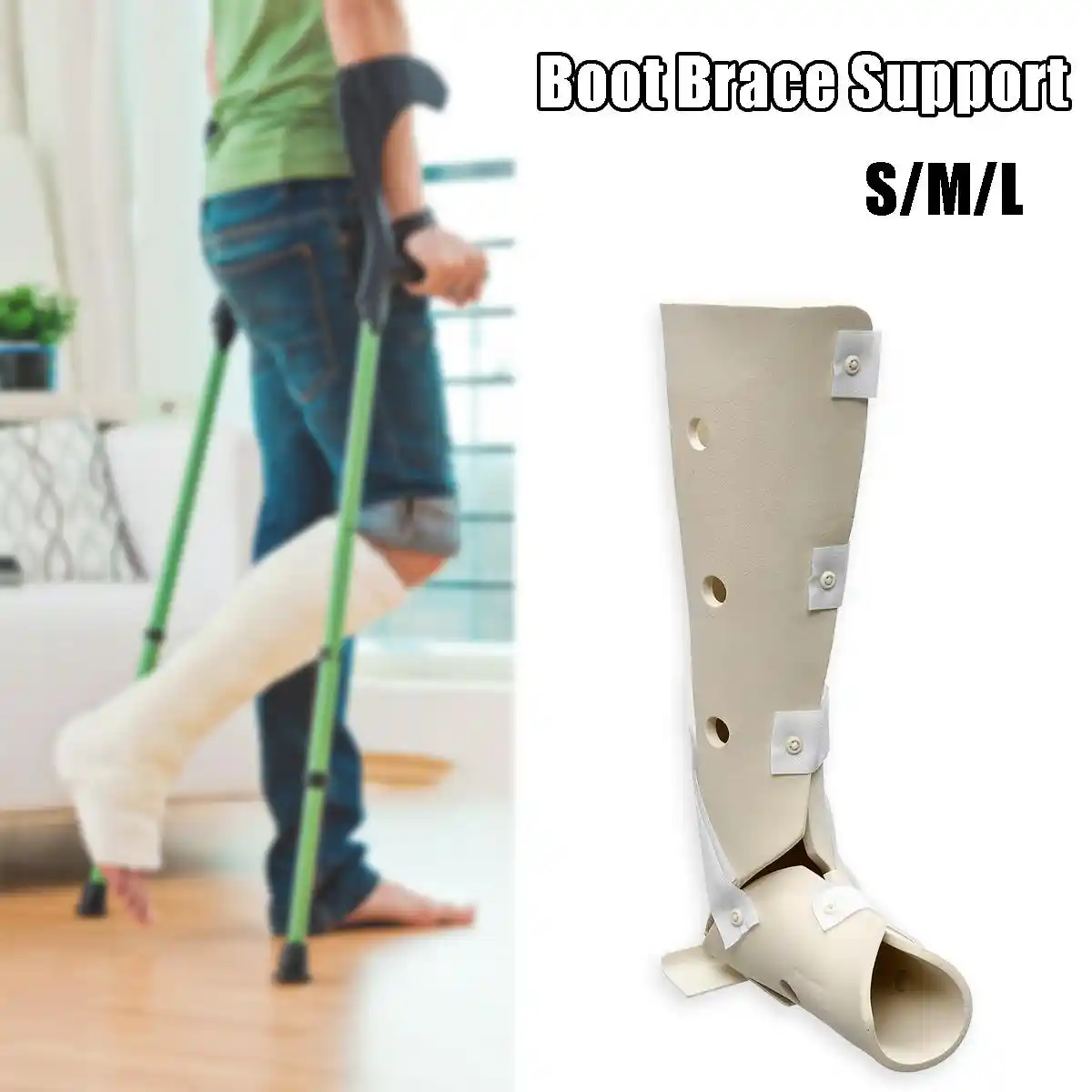 Sgodde 1pcs Foam Soft Splint Boot Brace Ankle Support
