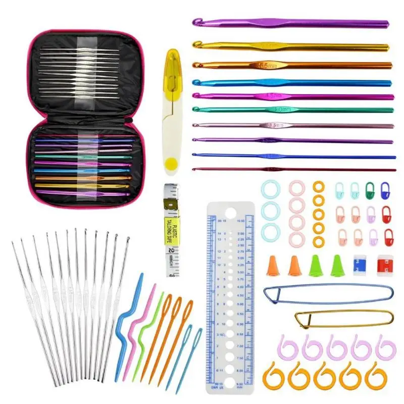 90pcs Aluminum Crochet Hooks Knit Weave Craft Sweater Sewing Needles Set Weave Craft Sweater Sewing Needles
90pcs Aluminum Crochet Hooks Knit Weave Craft Sweater Sewing Needles Set Weave Craft Sweater Sewing Needles