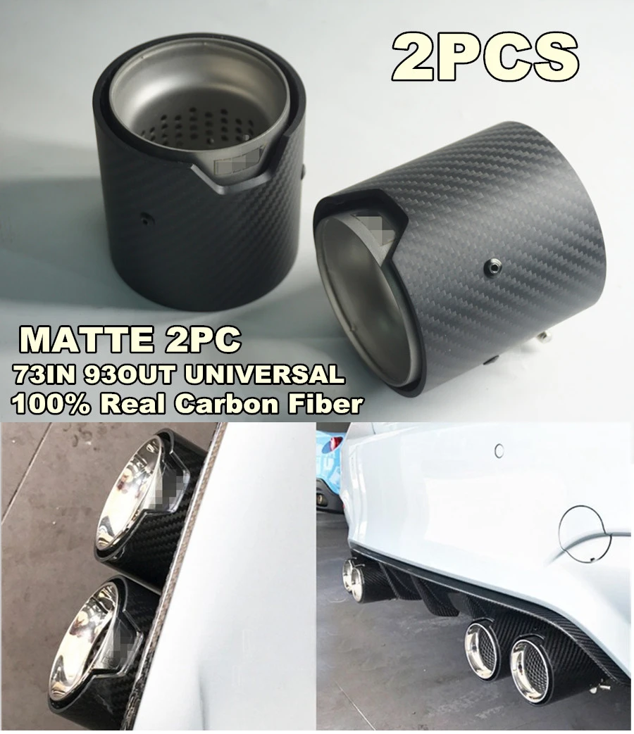 2pieces/lot 73MM INLET OD 93MM OUT Matte Real Carbon Fiber Exhaust tip For BMW M Performance exhaust pipe X5M X6M
2pieces/lot 73MM INLET OD 93MM OUT Matte Real Carbon Fiber Exhaust tip For BMW M Performance exhaust pipe X5M X6M