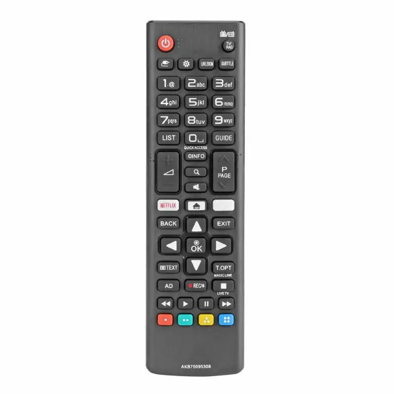 1Pc ABS Universal Smart TV Remote Controller for LG AKB75095308 Replacement Remote Control for LG Smart TV 43UJ6309 Black
1Pc ABS Universal Smart TV Remote Controller for LG AKB75095308 Replacement Remote Control for LG Smart TV 43UJ6309 Black