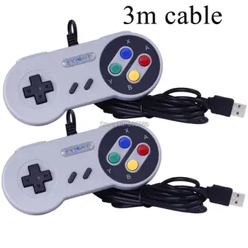 Exlene 2Pack 3M SNES Retro USB Controller Gamepad Joystick, USB PC Super Classic Controller Joypad Gamestick for Windows PC MAC
Exlene 2Pack 3M SNES Retro USB Controller Gamepad Joystick, USB PC Super Classic Controller Joypad Gamestick for Windows PC MAC